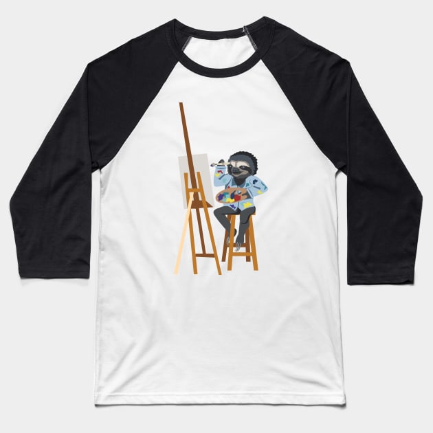 Everyday Sloths: Gabbi Baseball T-Shirt by aecdesign